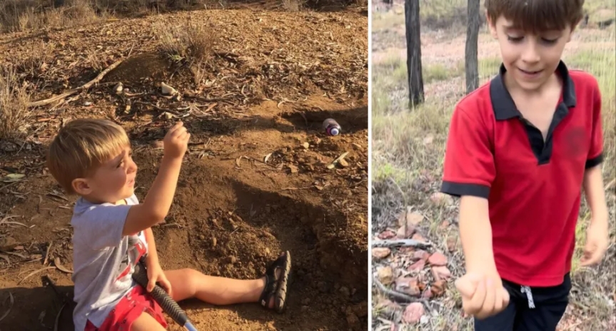 Niño de 7 años encuentra zafiro de 14 quilates a 200 metros de su casa